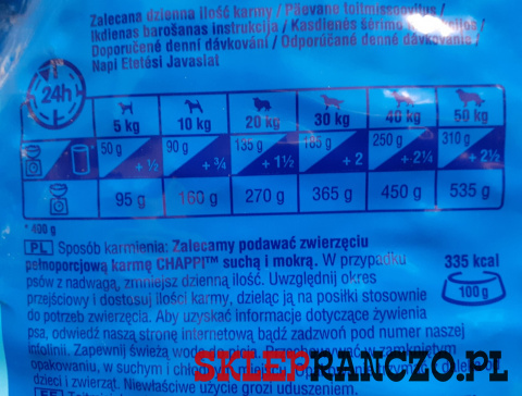 chappi sposób żywienia