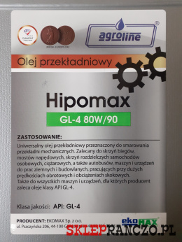 OLEJ PRZEKŁADNIOWY GL-4 80W90 20L